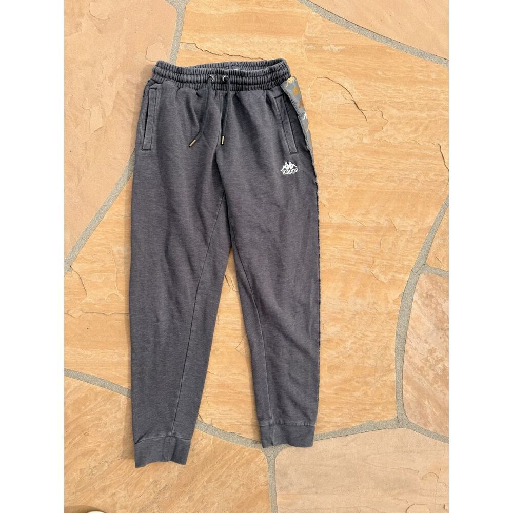 Kappa Men’s M Gray Logo Drawstring Elastic Waist Straight Leg Sweatpant